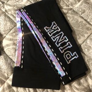 Victoria secrets PINK sequin yoga leggings